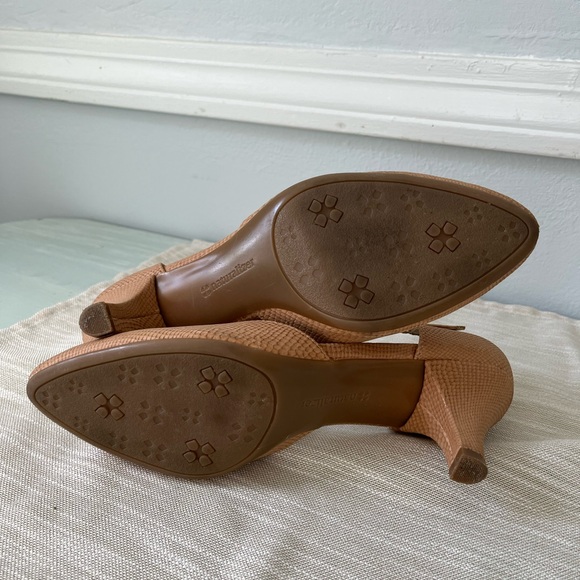 Nude heels snakeskin ankle strap size 8 1/2 Naturalizer - Picture 4 of 6